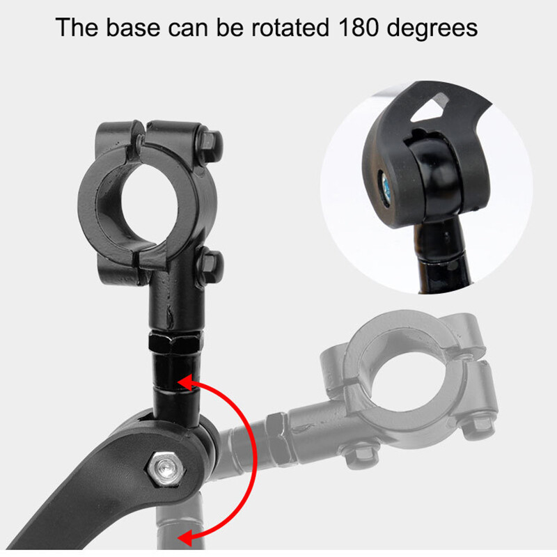 Dviračio galinio vaizdo veidrodėlis 360 sukimosi reguliavimas, skirtas e-dviračio atšvaitui, aiškus platus galinis taikiklis kairysis dešinysis veidrodėlis galinis vaizdas