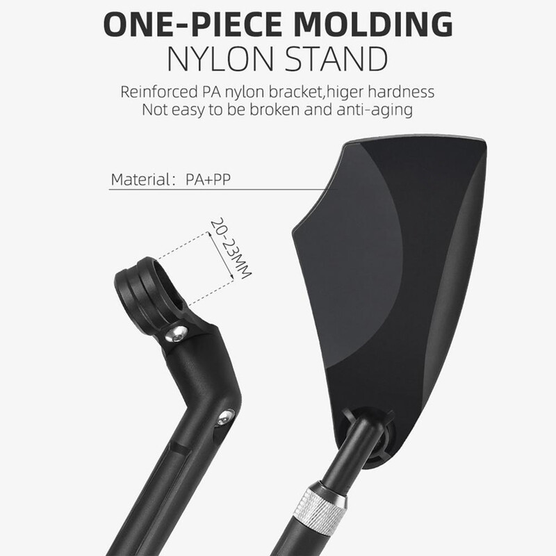 1kom biciklističkog retrovizora protiv odsjaja, 360° podesivog kuta retrovizora za bicikle na upravljaču Retrovizori za bicikle za 0-1,97 inča