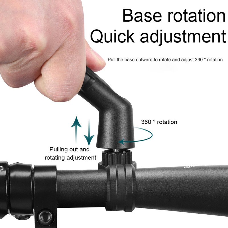 1kom biciklističkog retrovizora protiv odsjaja, 360° podesivog kuta retrovizora za bicikle na upravljaču Retrovizori za bicikle za 0-1,97 inča