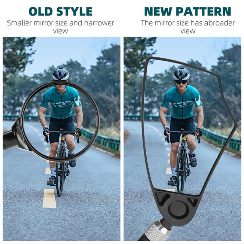 1kom biciklističkog retrovizora protiv odsjaja, 360° podesivog kuta retrovizora za bicikle na upravljaču Retrovizori za bicikle za 0-1,97 inča