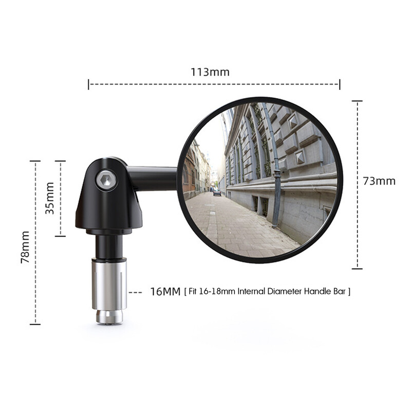 2 db univerzális kerékpáros visszapillantó tükör, állítható, elforgatható, széles szögű kerékpáros kormányrúd hátulnézete MTB országúti kerékpár-tartozékokhoz