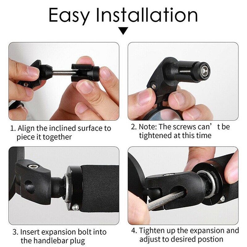 1/2 kom univerzalnog biciklističkog retrovizora, podesivog, rotirajućeg širokokutnog biciklističkog upravljača, stražnjeg pogleda za MTB dodatke za cestovne bicikle