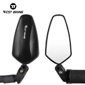 WEST BIKING Retrovizor za bicikle Biciklistički široki HD reflektori na upravljaču Ogledalo duga i kratka ručka za dodatke za MTB bicikle