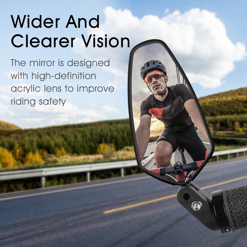 WEST BIKING Retrovizor za bicikle Biciklistički široki HD reflektori na upravljaču Ogledalo duga i kratka ručka za dodatke za MTB bicikle