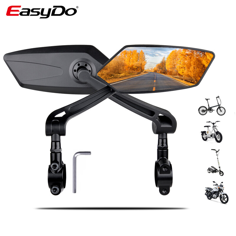 Etook velosipēda atpakaļskata spogulis velosipēda riteņbraukšanai plaša diapazona aizmugures skata atstarotājs regulējams kreisais labais spoguļi
