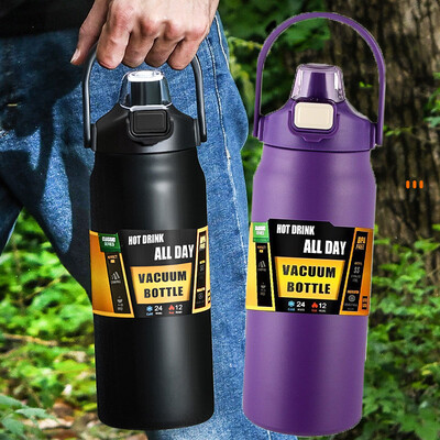 1500 ml nerūsējošā tērauda termopudeļu pārnēsājams termoss lielas ietilpības termoūdens pudeles tvertņu termosi āra vakuuma kolbas