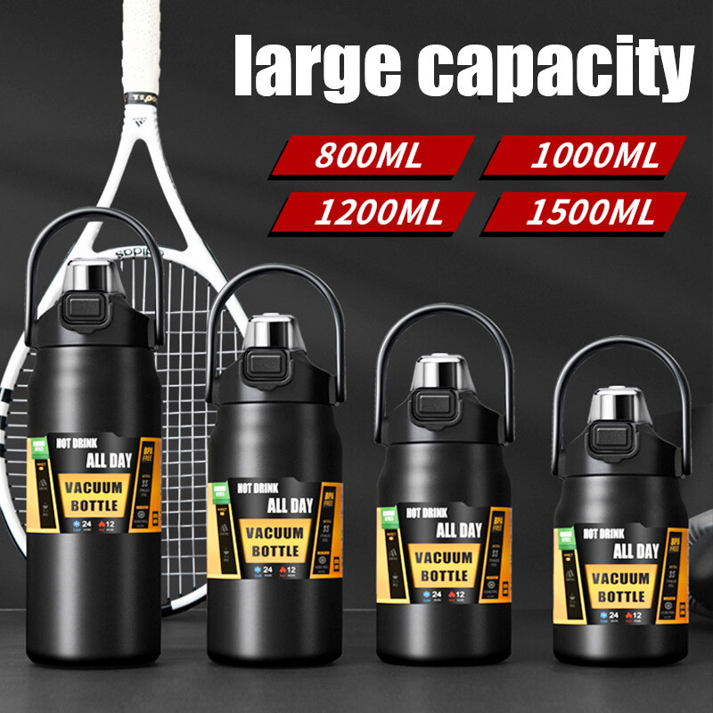 1500 ML Termo boca od nehrđajućeg čelika Prijenosna termosica Termo boca velikog kapaciteta Čaša Termosice Termosice za vanjske vakuumske boce