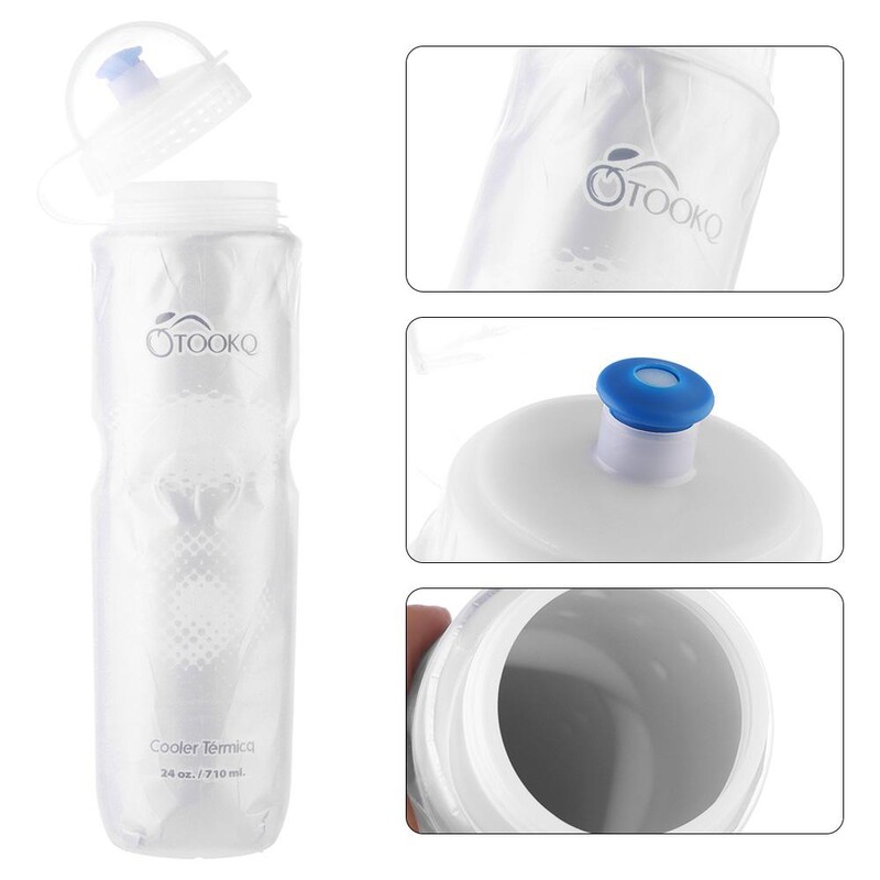 750ML Brdski biciklizam Sportski kuhalo za vodu Prijenosna oprema za čašu za vodu za vožnju na otvorenom, dvoslojna termalna boca za vodu