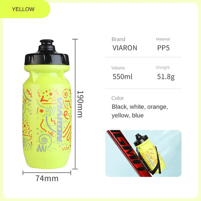 550ML VIARON Sticla de apă pentru bicicletă de calitate rutieră Sport Fitness Călărie Fierbător rezistent la scurgeri Sticla de bicicletă Accesorii pentru biciclete