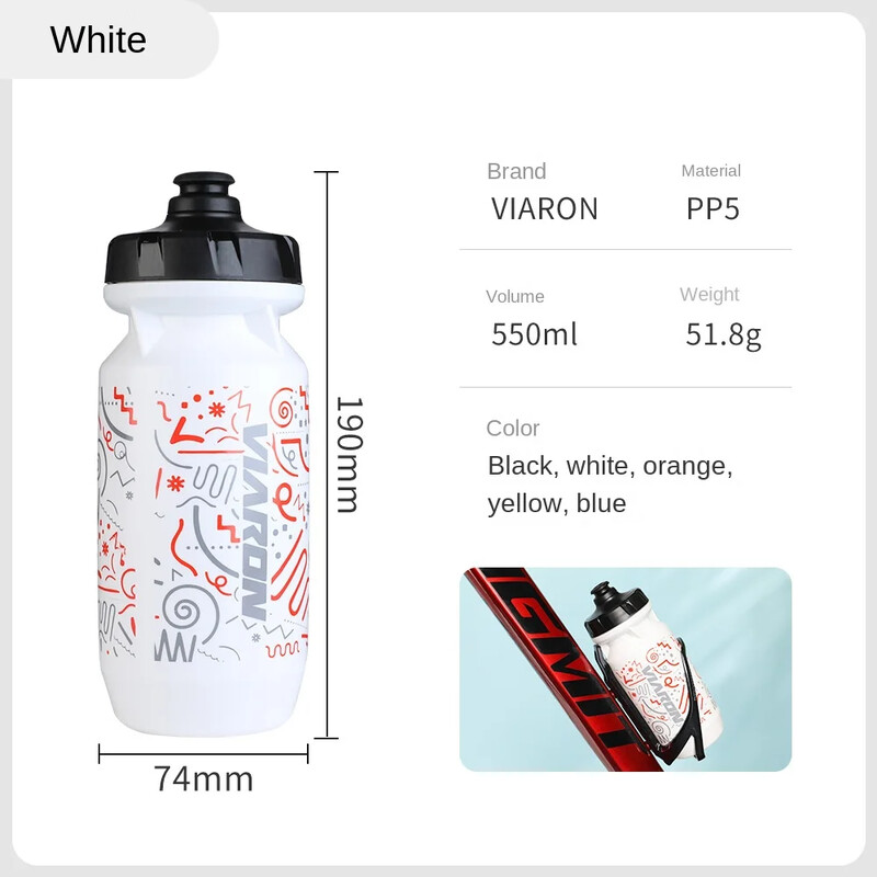 550ML VIARON Sticla de apă pentru bicicletă de calitate rutieră Sport Fitness Călărie Fierbător rezistent la scurgeri Sticla de bicicletă Accesorii pentru biciclete