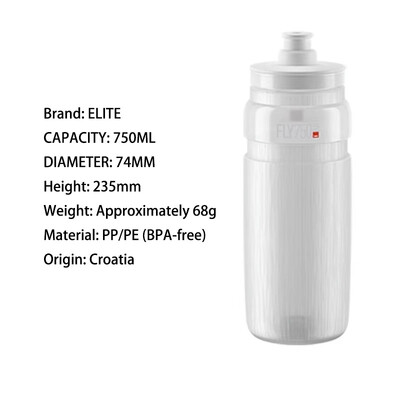 Elite Cycling Water Bottle 750ML PP7 Material Road Mountain Bike Fierbator