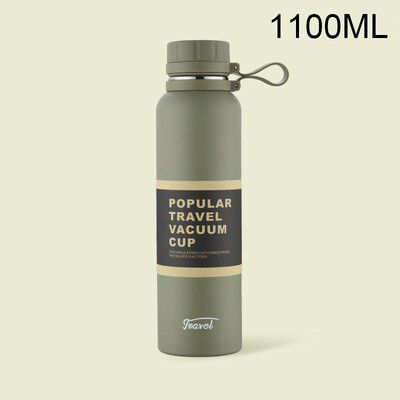 650/850/1100 ml nerūsējošā tērauda vakuuma kolba termosa velosipēda ūdens pudele āra sporta ceļojumu termiskā kauss liela ietilpība