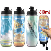 Izolirana biciklistička boca za vodu od 610 ml s poklopcem za prašinu, sportska boca za stisak Nepropusna biciklistička boca za vodu za hladna pića