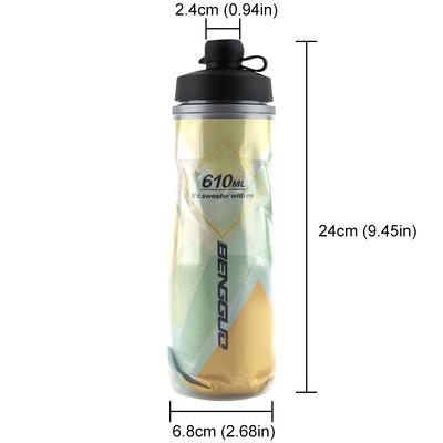 Izolirana biciklistička boca za vodu od 610 ml s poklopcem za prašinu, sportska boca za stisak Nepropusna biciklistička boca za vodu za hladna pića