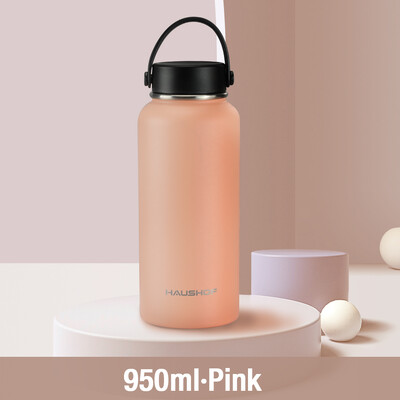 HAUSHOF 950ml/32oz Μπουκάλι Νερού από ανοξείδωτο ατσάλι με διπλό τοίχωμα μονωμένο κενό για υπαίθρια αθλητική κούπα με καπάκι Μπουκάλι νερού αυτοκινήτου