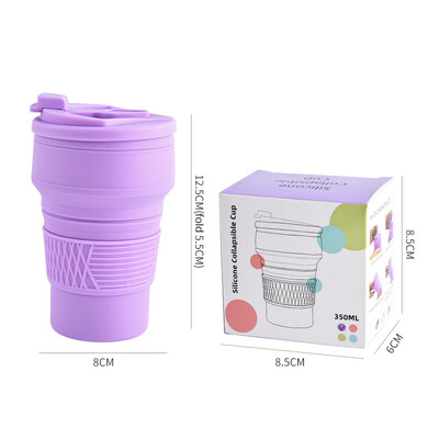 Πτυσσόμενο κύπελλο νερού σιλικόνης Φορητό ποδηλατικό ποτήρι νερού Μπουκάλι νερού ποδηλάτου Ανθεκτικό σε υψηλή θερμοκρασία Βραστήρας σιλικόνης κατά της πτώσης