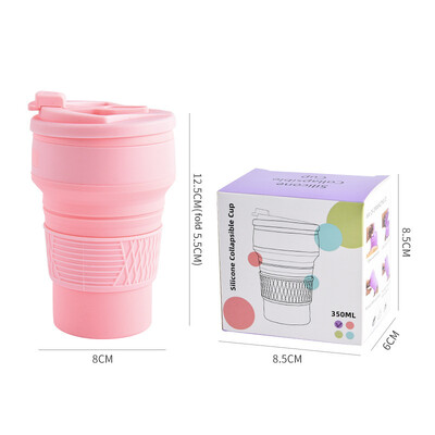 Πτυσσόμενο κύπελλο νερού σιλικόνης Φορητό ποδηλατικό ποτήρι νερού Μπουκάλι νερού ποδηλάτου Ανθεκτικό σε υψηλή θερμοκρασία Βραστήρας σιλικόνης κατά της πτώσης