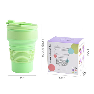 Πτυσσόμενο κύπελλο νερού σιλικόνης Φορητό ποδηλατικό ποτήρι νερού Μπουκάλι νερού ποδηλάτου Ανθεκτικό σε υψηλή θερμοκρασία Βραστήρας σιλικόνης κατά της πτώσης