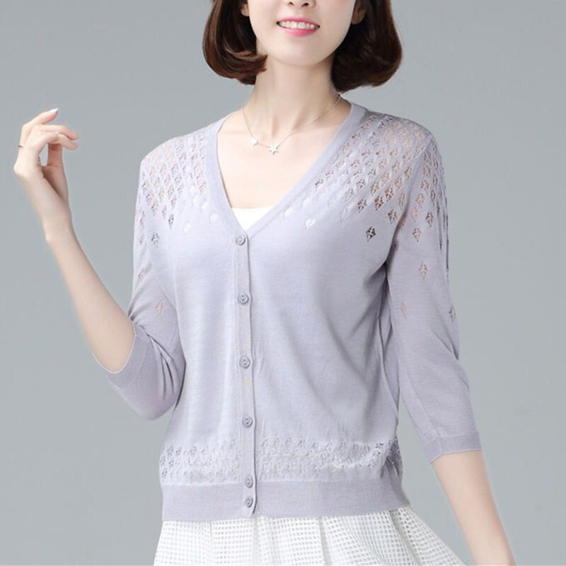 2023 Jesen Ljeto Kardigan Jakne Ženske Izdubljeni Šal Vanjska odjeća Ženski Kardigani Ženska Pletiva Kaput Ženske Topove za zaštitu od sunca