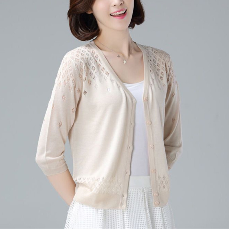 2023 Jesen Ljeto Kardigan Jakne Ženske Izdubljeni Šal Vanjska odjeća Ženski Kardigani Ženska Pletiva Kaput Ženske Topove za zaštitu od sunca