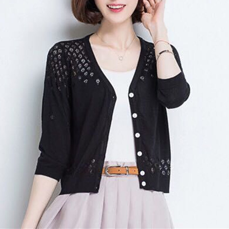 2023 Jesen Ljeto Kardigan Jakne Ženske Izdubljeni Šal Vanjska odjeća Ženski Kardigani Ženska Pletiva Kaput Ženske Topove za zaštitu od sunca