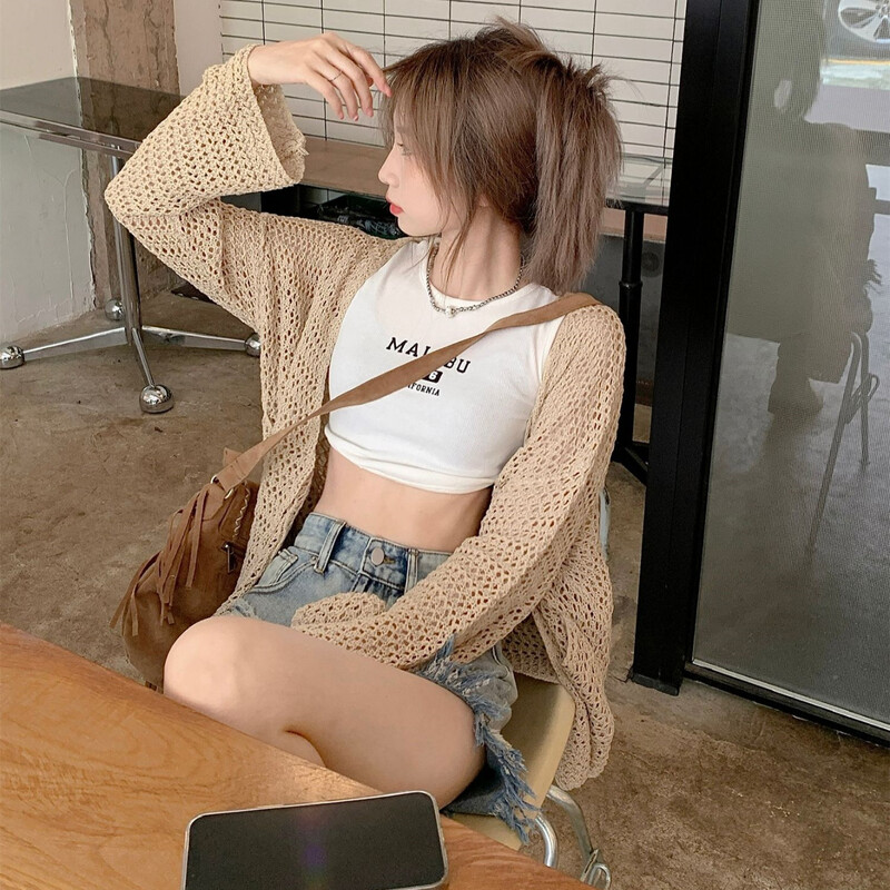 Cardigane tricotate cu fața deschisă, pentru femei, subțiri, toate se potrivesc, cu mâneci lungi, lejer, ocazional, la modă, tricotaje noi.