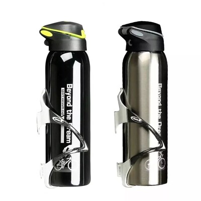 Bicicletă de munte Bicicletă Bicicletă Sticlă de apă Fierbător Ciclism Thermos Păstrarea caldă Pahar cu apă Sticlă sport 500ml Aliaj de aluminiu 0.5L