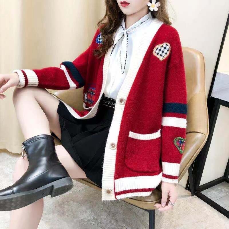 Novi korejski jesenski pulover 2023. Ženska labava modna pletena odjeća za proljeće i jesen Trend