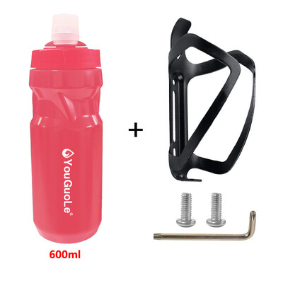 600 ml velosipēda ūdens pudele kalnu ceļu velosipēda saspiežamā krūze āra sporta saspiežamās pudeles velotējkannas velosipēda krūzes turētājs