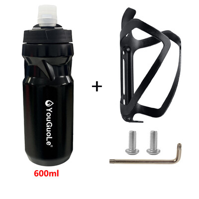 600 ml velosipēda ūdens pudele kalnu ceļu velosipēda saspiežamā krūze āra sporta saspiežamās pudeles velotējkannas velosipēda krūzes turētājs