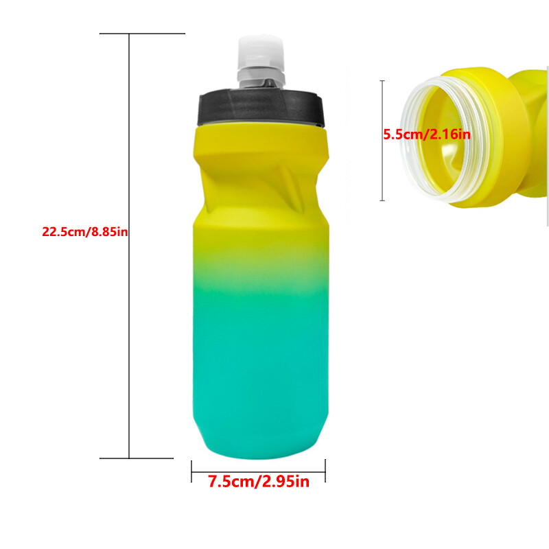 600 ml velosipēda ūdens pudele kalnu ceļu velosipēda saspiežamā krūze āra sporta saspiežamās pudeles velotējkannas velosipēda krūzes turētājs