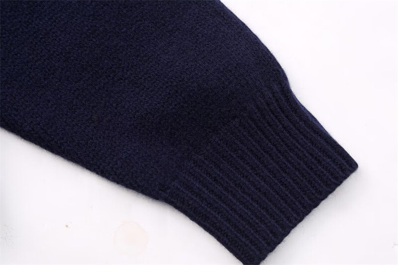 Sieviešu brīvs, tumši zils V kakla adīts jaciņš, 2023. gada rudens sieviešu vintage zelta pogas trikotāžas jakas, masīvs sieviešu trikotāža