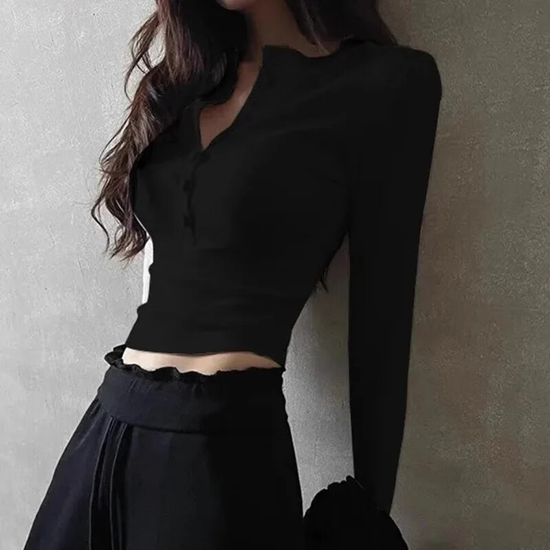 Vīna sarkana pogām uz augšu adīts džemperis sievietēm rudens ziemas ziemas, garām piedurknēm, šauras formas džemperis, 2024. gada ielu apģērbs, pamatīgs trikotāža