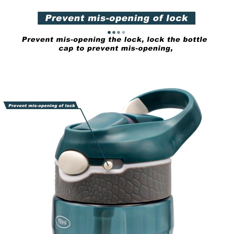 Biciklistička boca za vodu od 750 ml, prijenosna slamka od materijala od tritana, bez BPA, izdržljivi šejker za sportove na otvorenom, fitnes, MTB biciklističke boce za piće