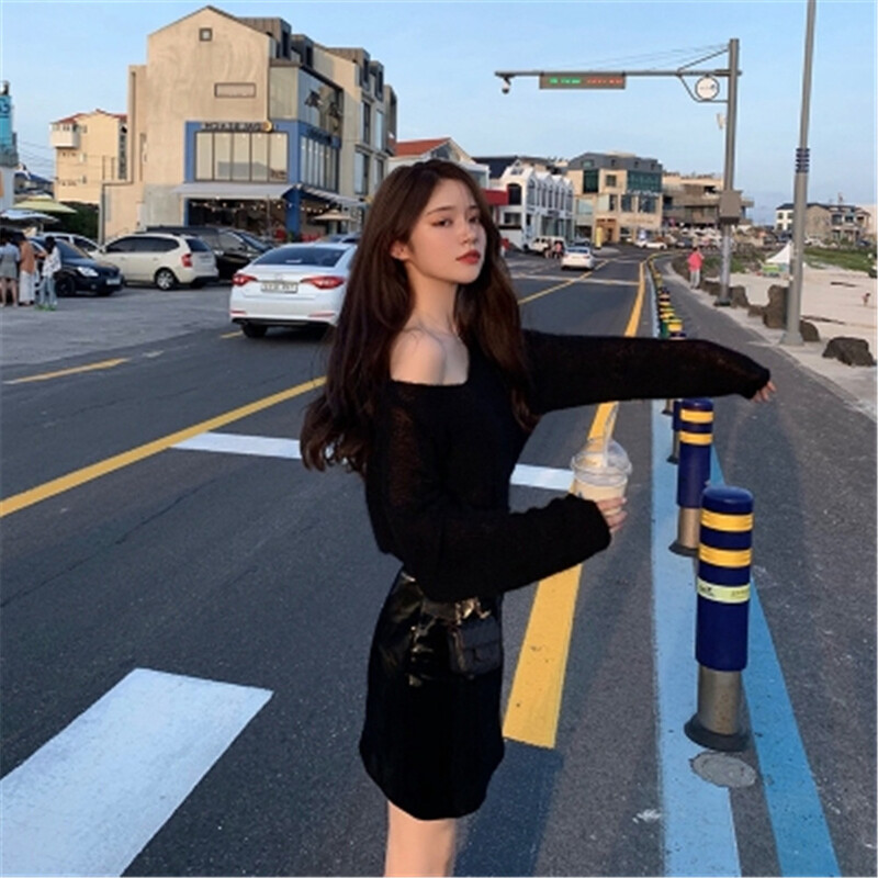 Jesenski ženski pleteni pulover Jednobojni moher pulover s V izrezom Slatki široki pleteni veste dugih rukava Džemperi na vuču Ženske majice