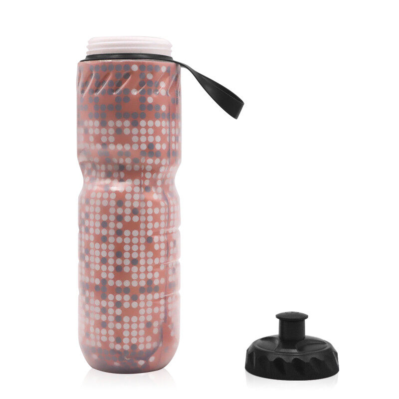 710 ML velosipēdu ūdens pudele divslāņu termonoturīga un karsta āra sporta Mtb šosejas velosipēdu ūdens pudeles riteņbraukšanas aprīkojumam