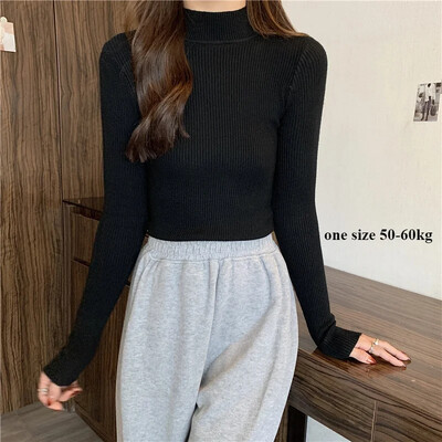 Sivi vintage pleteni kardigan Jesenski kratki kardigan s dugmadima s okruglim izrezom Jesenski kaputi od pletiva u korejskom elegantnom stilu