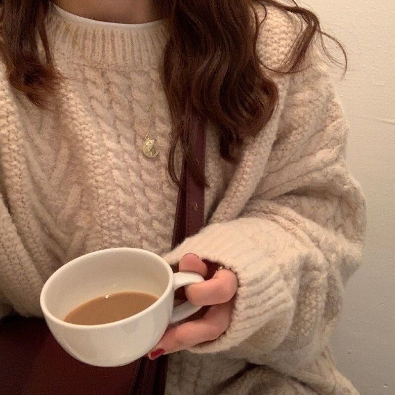 Puloveri Ženski Vintage Ljubičasti Harajuku Jednostavni Ulzzang Trendy Ženska Pletiva Dugih Rukava Zima Jesen Basic Femme Džemper Chic