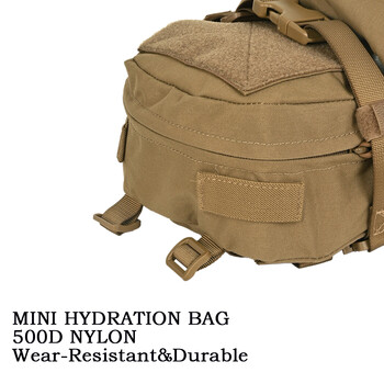 Mini Hydration Bag Tactical Backpack Water Bladder Carrier MOLLE Pouch Hunting Bag 500D Nylon Outdoor Sports