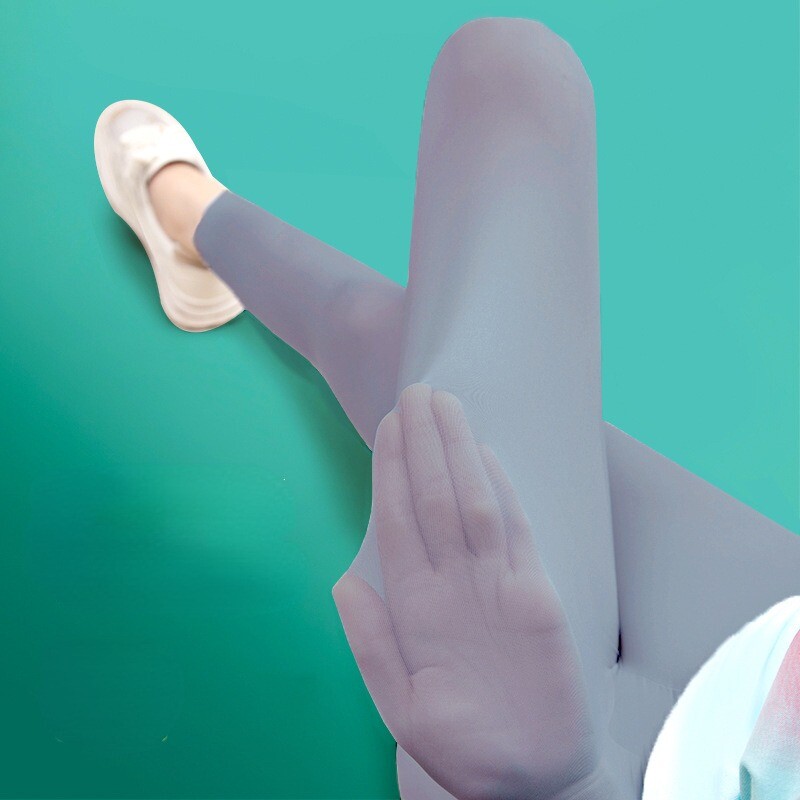 Σέξι Λεπτό Καλοκαιρινό Γυναικείο Κολάν Εξωτερικό Μεταξένιο Αντηλιακό Δροσερό Αίσθημα Ψηλόμεσο Παντελόνι Γιόγκα Ελαστικό, Διαφανές Skinny Παντελόνι