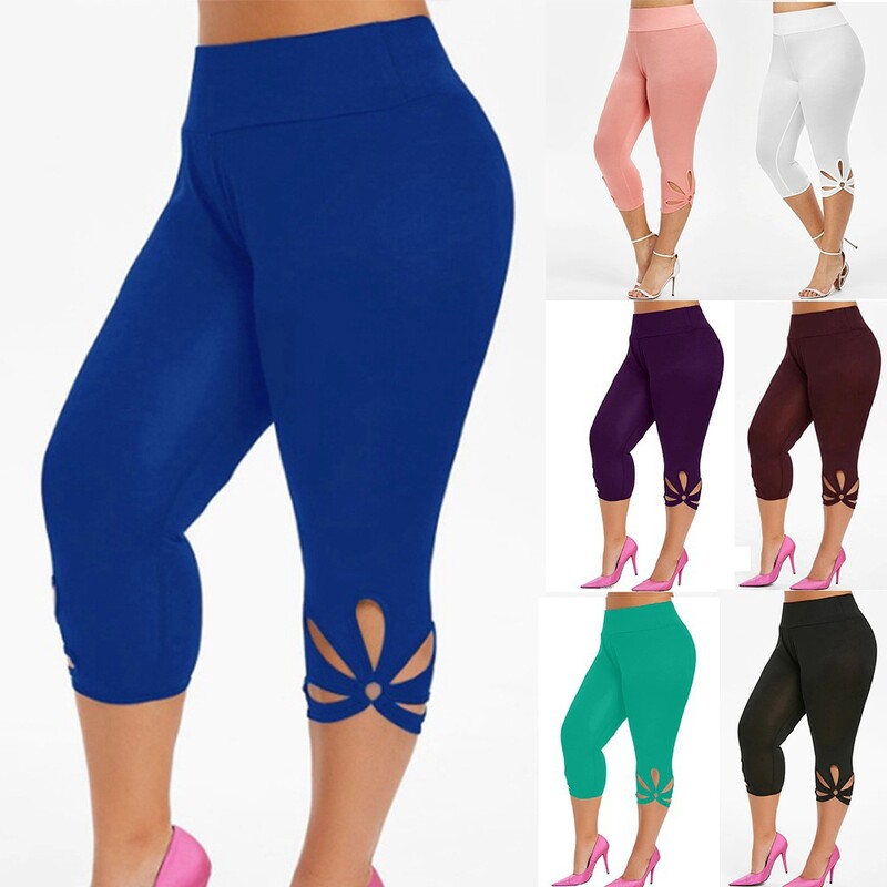 Ženske hlače veće veličine Rastezljive Essential Leggings Elastični struk Bešavne ležerne tajice Kratke hlače Capri Leggins Mujer
