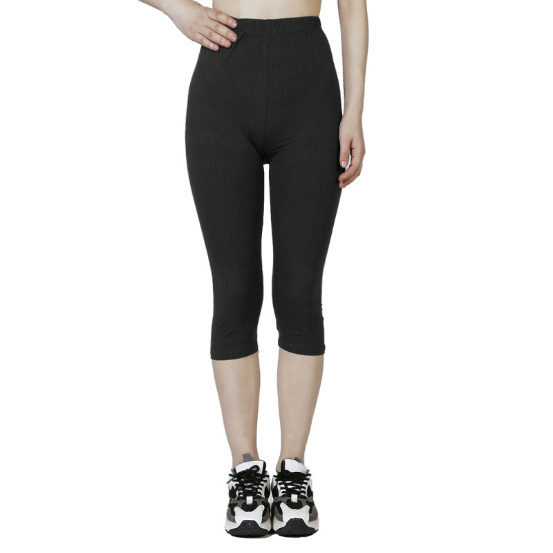 Proljetni i ljetni jednobojni mat capri za ŽENSKE modne visoko elastične elastične tajice