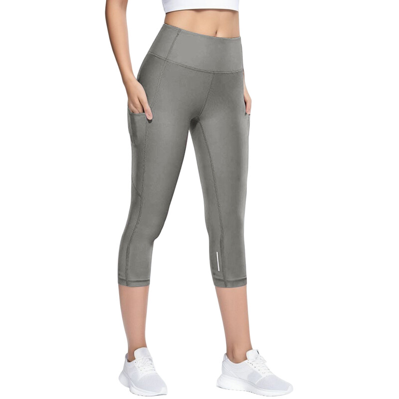 Pantaloni de yoga 3/4 pentru femei Pantaloni până la vițel Pantaloni capri cu uscare rapidă colanți sport pentru femei, fitness, yoga, sală, colanți cu talie înaltă