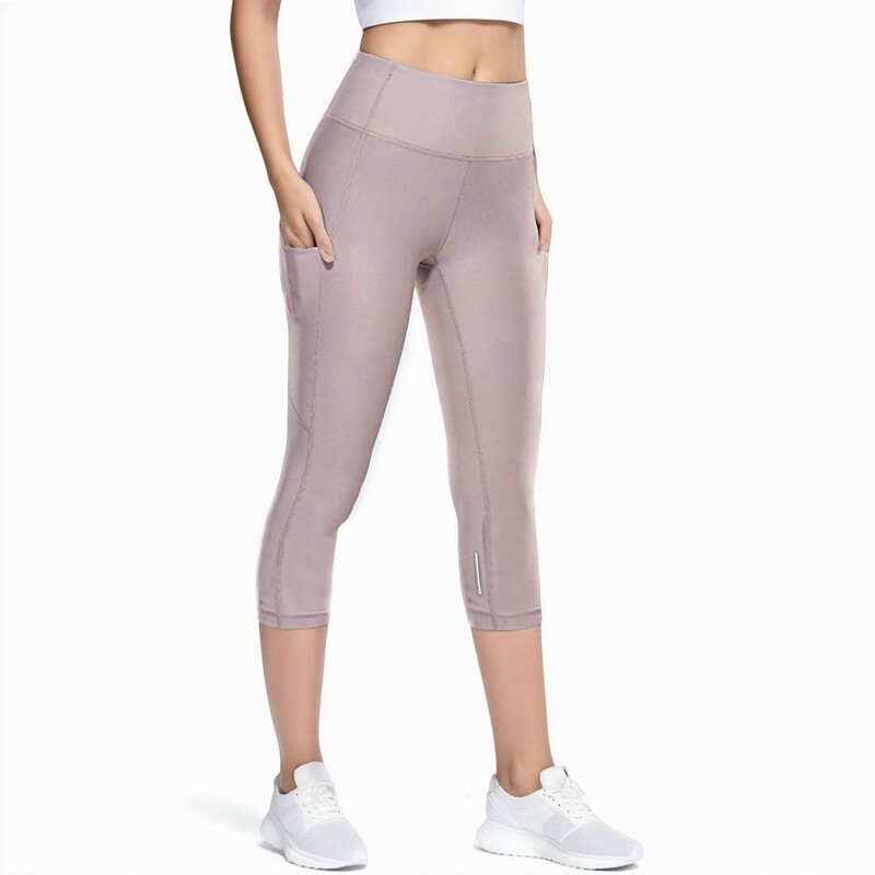 Pantaloni de yoga 3/4 pentru femei Pantaloni până la vițel Pantaloni capri cu uscare rapidă colanți sport pentru femei, fitness, yoga, sală, colanți cu talie înaltă