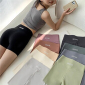 Pantaloni scurti de sport cu ridicare de șold de vară, cu buzunare, pentru femei, sală de fitness, ciclism, colanți push-up, pantaloni fără sudură cu talie înaltă