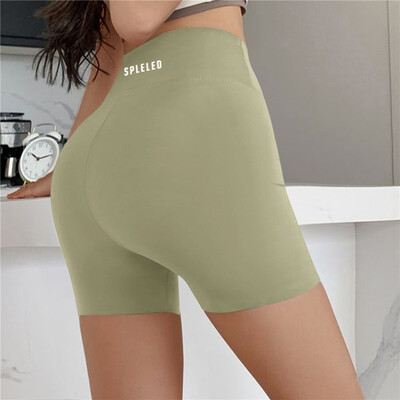 Pantaloni scurti de sport cu ridicare de șold de vară, cu buzunare, pentru femei, sală de fitness, ciclism, colanți push-up, pantaloni fără sudură cu talie înaltă