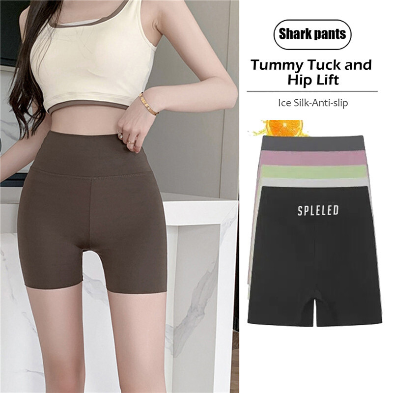 Pantaloni scurti de sport cu ridicare de șold de vară, cu buzunare, pentru femei, sală de fitness, ciclism, colanți push-up, pantaloni fără sudură cu talie înaltă