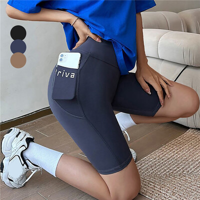 Pantaloni scurti sport pentru gimnastică, fitness, pantaloni scurți push-up, pentru femei, yoga, slim fit, cu jumătate de pantaloni, elastic, cu talie înaltă, colanți subțiri de antrenament de vară