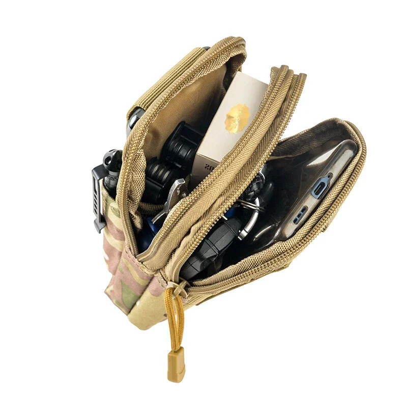 Muškarci Molle torbica za remen, torba oko struka, edc, džepni paket za telefon, torbe za trčanje, kampiranje, mekana leđa, dodaci za lov