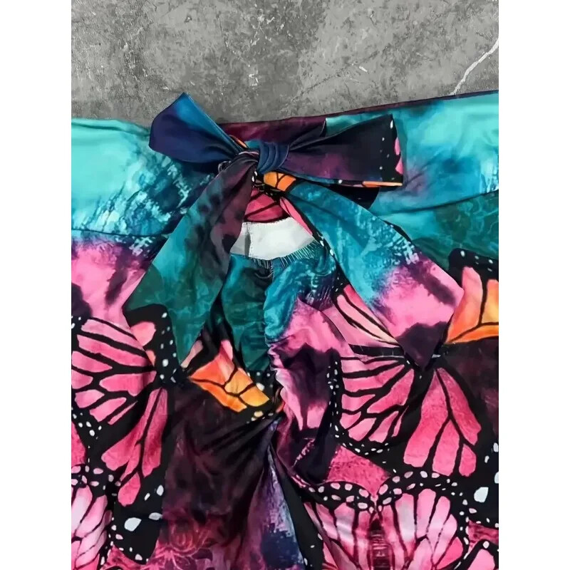 Ljetne ženske odjeće tajice veće veličine s printom leptira na stražnjem dijelu struka ležerne sportske fitness joga tajice visokog struka